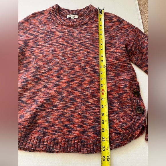 Madewell Space Dye Birchmont Side Button Pullover Sweater Small - Picture 7 of 7